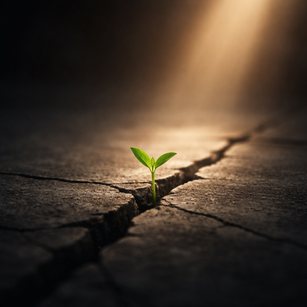 Infografika przedstawiająca 5 kroków jak przetrwać kryzys i osiągnąć przebudzenie świadomości